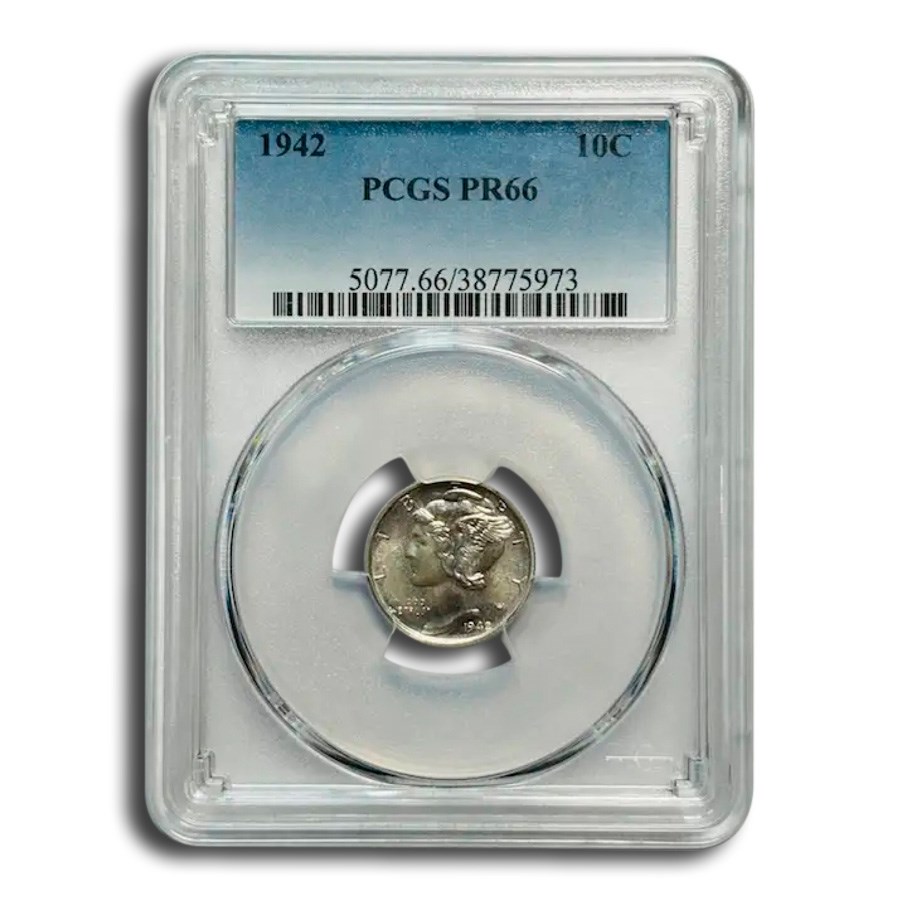 1942 Mercury Dime PR-66 PCGS