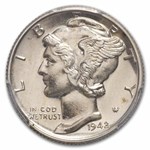 1942 Mercury Dime PR-67 PCGS