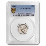 1942 Mercury Dime PR-67 PCGS