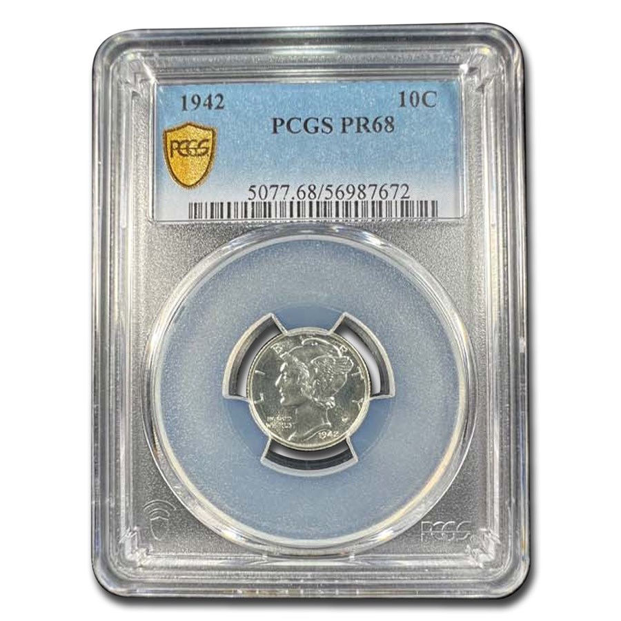 1942 Mercury Dime PR-68 PCGS