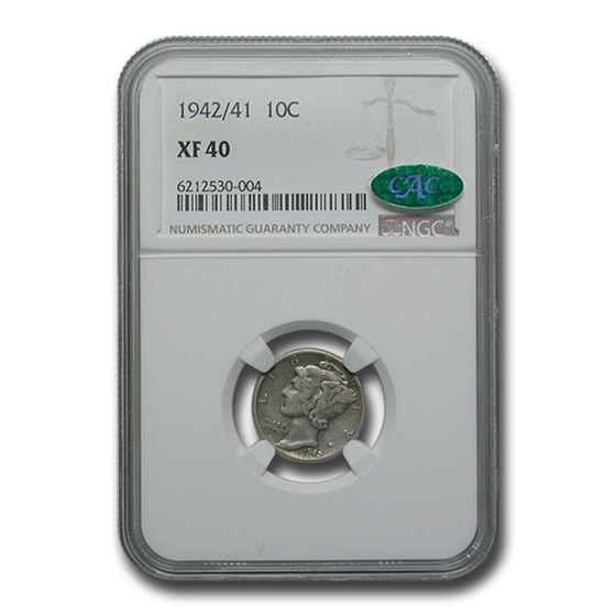 1942 Mercury Dime XF-40 NGC CAC 1942 Mercury Dime XF-40 NGC CAC
