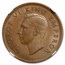 1942 New Zealand Bronze 1 Penny Tui Bird George VI MS-63 NGC