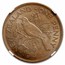 1942 New Zealand Bronze 1 Penny Tui Bird George VI MS-63 NGC