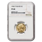 1942-P Silver Jefferson Nickel PF-68 NGC