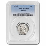 1942-P Silver Jefferson Nickel Type-II PR-65 PCGS