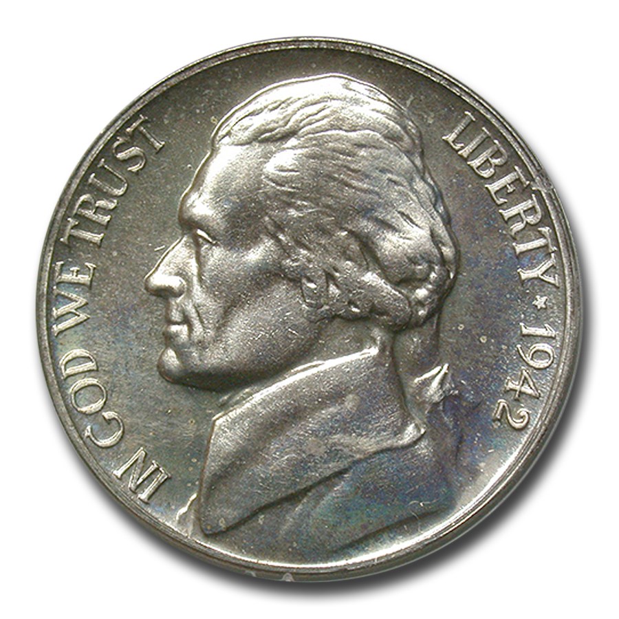 1942-P Silver Jefferson Nickel Type-II Proof-64 PCGS