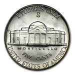1942-S 35% Silver Wartime Jefferson Nickel Roll BU