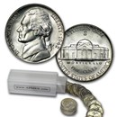 1942-S 35% Silver Wartime Jefferson Nickel Roll BU
