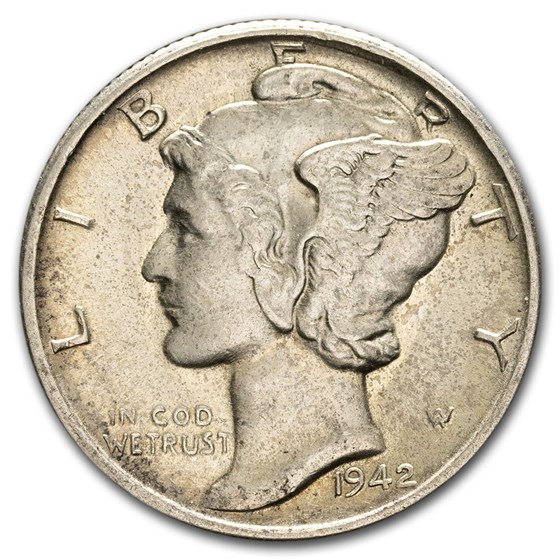 1942-S Mercury Dime AU 1942-S Mercury Dime AU