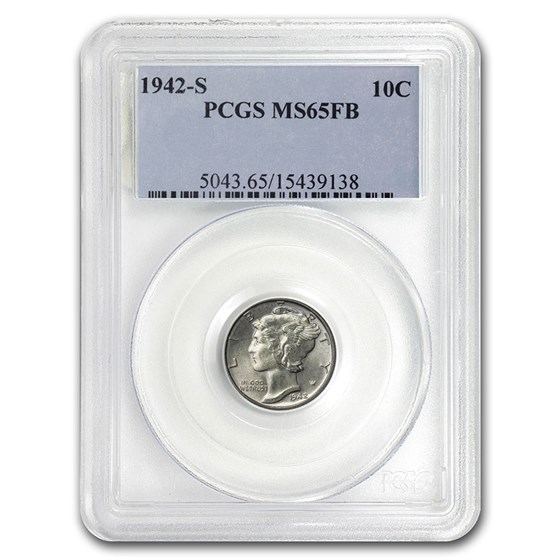 1942-S Mercury Dime MS-65 PCGS (FB) 1942-S Mercury Dime MS-65 PCGS (FB)