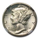1942-S Mercury Dime MS-66 NGC (FB)