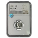 1942-S Mercury Dime MS-67 NGC (FB)