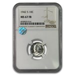 1942-S Mercury Dime MS-67 NGC (FB)