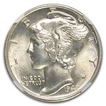 1942-S Mercury Dime MS-67 NGC (FB)