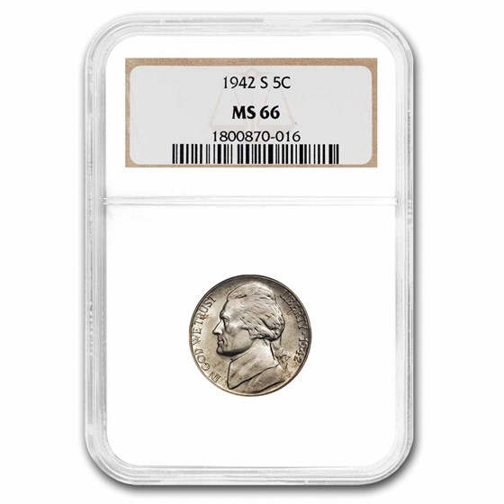 1942-S Silver Jefferson Nickel MS-66 NGC