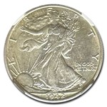 1942-S Walking Liberty Half Dollar AU-58 NGC