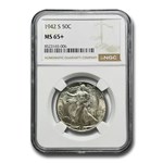 1942-S Walking Liberty Half Dollar MS-65+ NGC