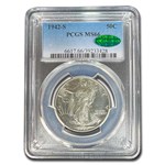 1942-S Walking Liberty Half Dollar MS-66 PCGS CAC