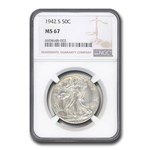 1942-S Walking Liberty Half Dollar MS-67 NGC