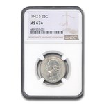 1942-S Washington Quarter MS-67+ NGC