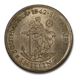 1942 South Africa Silver Shilling George VI MS-64 PCGS