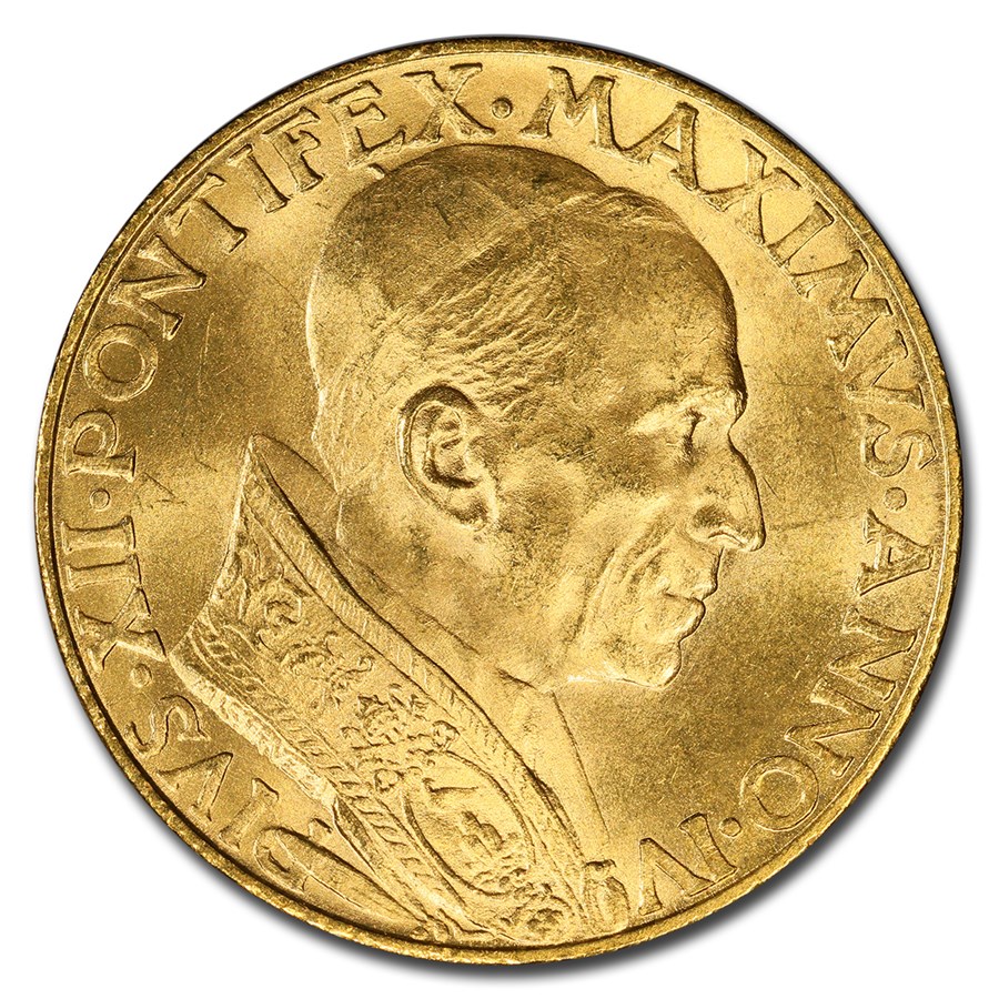 1942 Vatican City Gold 100 Lire Anno IV MS-65 PCGS