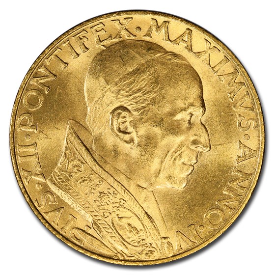 1942 Vatican City Gold 100 Lire Anno IV MS-65 PCGS 1942 Vatican City Gold 100 Lire Anno IV MS-65 PCGS