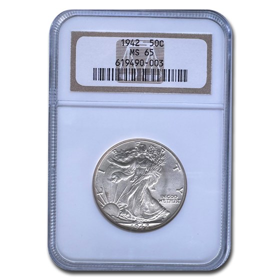 1942 Walking Liberty Half Dollar MS-65 NGC 1942 Walking Liberty Half Dollar MS-65 NGC