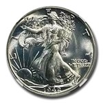1942 Walking Liberty Half Dollar MS-66 NGC