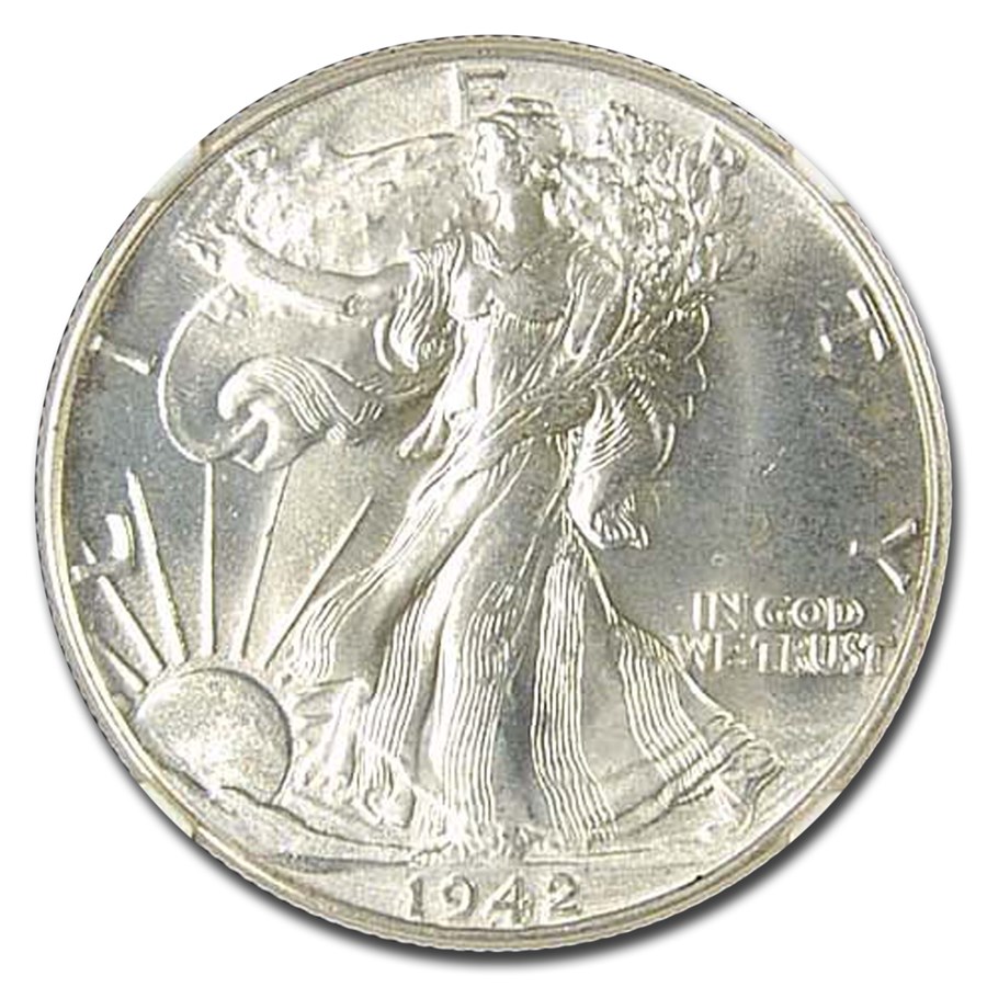 1942 Walking Liberty Half Dollar MS-66 NGC