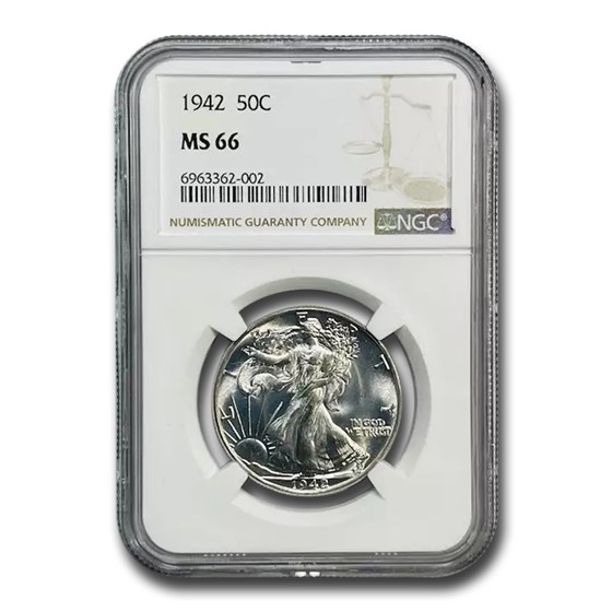 1942 Walking Liberty Half Dollar MS-66 NGC 1942 Walking Liberty Half Dollar MS-66 NGC