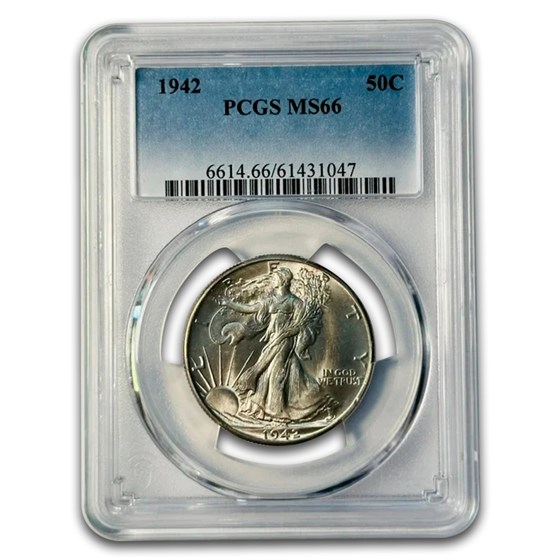 1942 Walking Liberty Half Dollar MS-66 PCGS