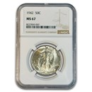 1942 Walking Liberty Half Dollar MS-67 NGC