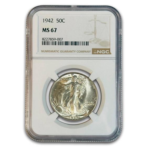 1942 Walking Liberty Half Dollar MS-67 NGC