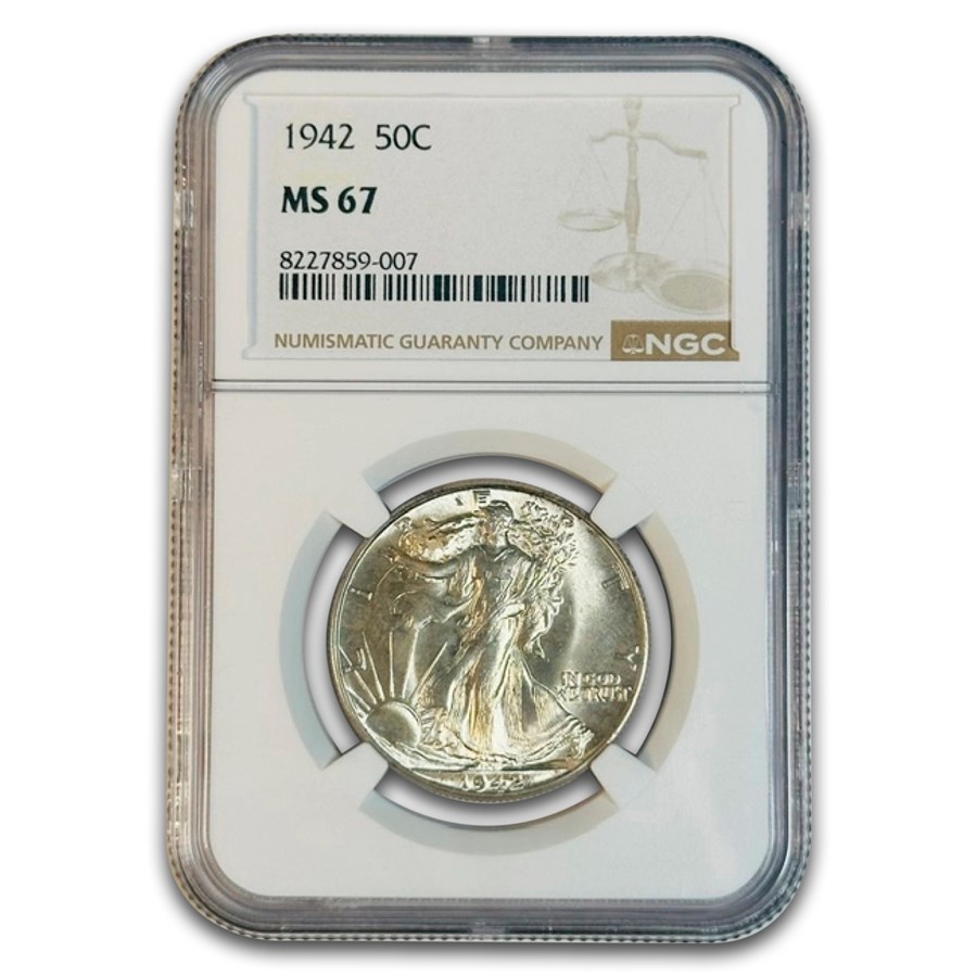 1942 Walking Liberty Half Dollar MS-67 NGC