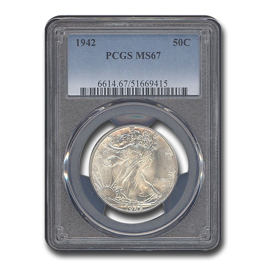 1942 Walking Liberty Half Dollar MS-67 PCGS