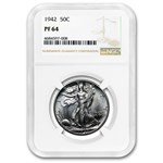 1942 Walking Liberty Half Dollar PF-64 NGC