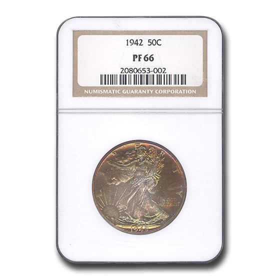 1942 Walking Liberty Half Dollar PF-66 NGC 1942 Walking Liberty Half Dollar PF-66 NGC
