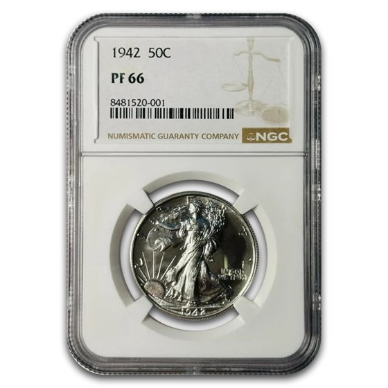 1942 Walking Liberty Half Dollar PF-66 NGC