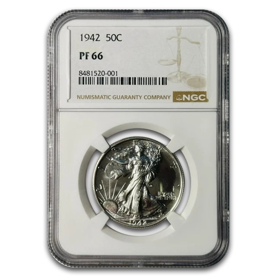 1942 Walking Liberty Half Dollar PF-66 NGC