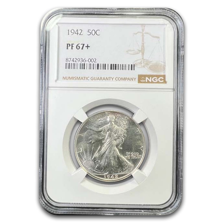 1942 Walking Liberty Half Dollar PF-67+ NGC