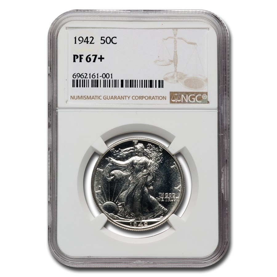 1942 Walking Liberty Half Dollar PF-67+ NGC