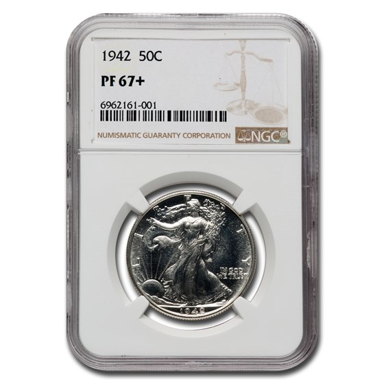 1942 Walking Liberty Half Dollar PF-67+ NGC 1942 Walking Liberty Half Dollar PF-67+ NGC