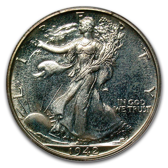 1942 Walking Liberty Half Dollar PR-64 PCGS