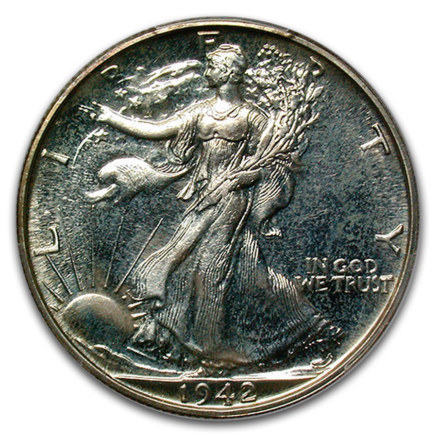 1942 Walking Liberty Half Dollar PR-64 PCGS