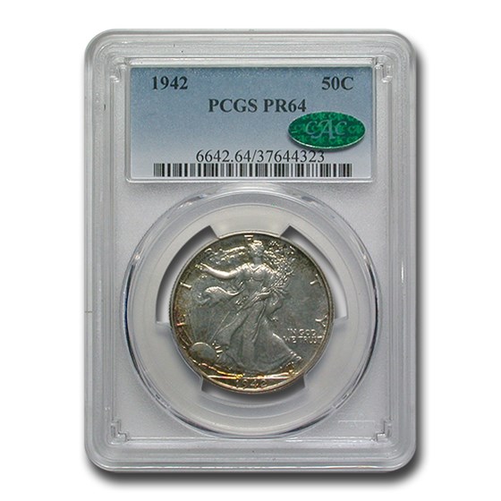 1942 Walking Liberty Half Dollar PR-64 PCGS 1942 Walking Liberty Half Dollar PR-64 PCGS