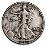 1942 Walking Liberty Halves 20-Coin Roll Avg Circ