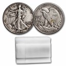 1942 Walking Liberty Halves 20-Coin Roll Avg Circ