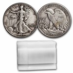 1942 Walking Liberty Halves 20-Coin Roll Avg Circ