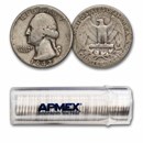 1942 Washington Quarter 40-Coin Roll Avg Circ